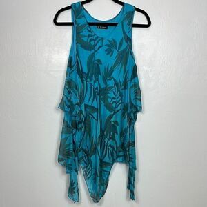 Bella Amore Silk Blend TropicalโPrint Sleeveless Mini Dress Size S